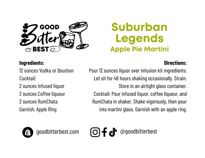 Bourbon or Vodka - Apple Pie Martini