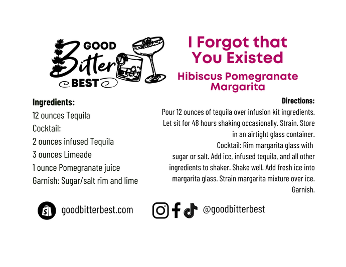 Tequila - Hibiscus Pomegranate Margarita Infusion