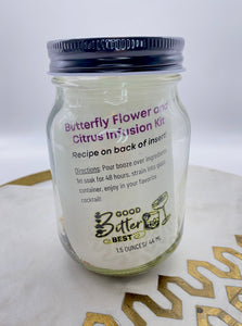 Butterfly Flower and Citrus Booze Infusion