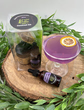 Load image into Gallery viewer, Lemon Lavender Cocktail Kit: bitters, sugar, garnish, recipe included
